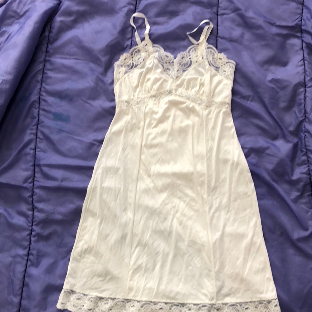 Vintage off white full slip dress